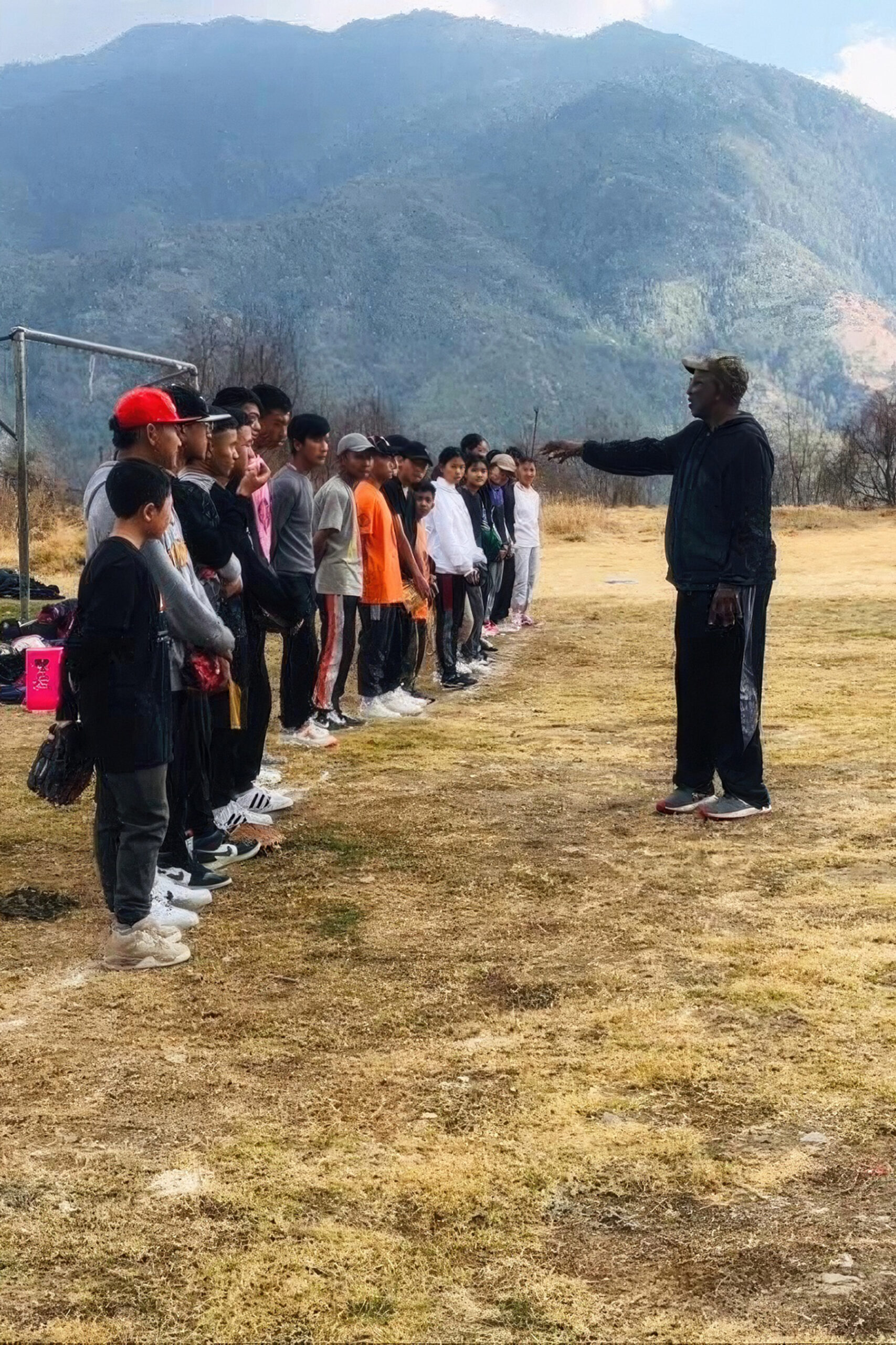 Coach Merv teaching in Bhutan