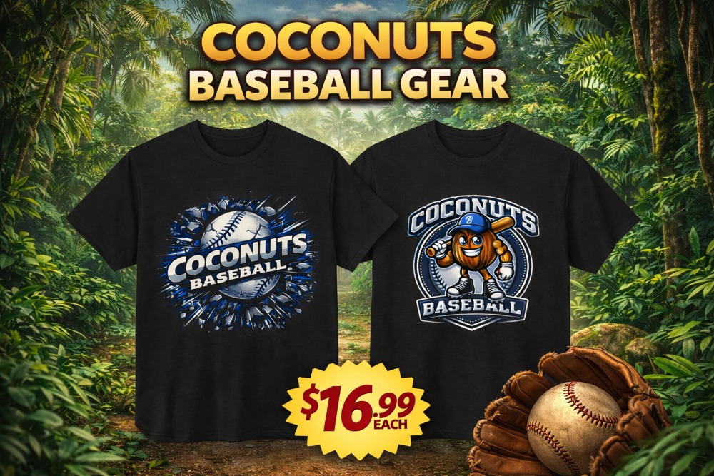 Coconuts Baseball Gear Ad Banner
