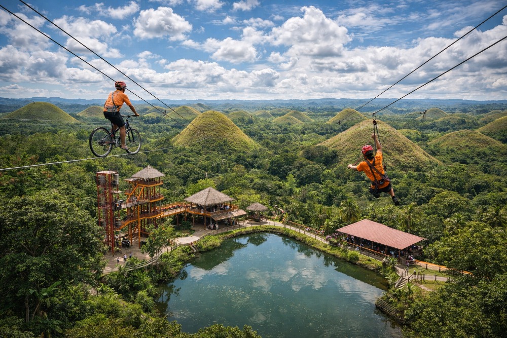 Adventurers soar over Chocolate Hills 2